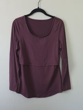 Kindred Bravely Women’s Long Sleeve Nursing Top - Plum Medium